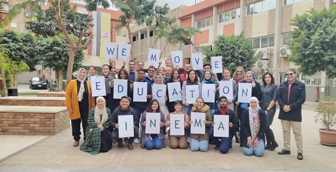 INEMA students during their studies at Helwan University - Egypt January 2024